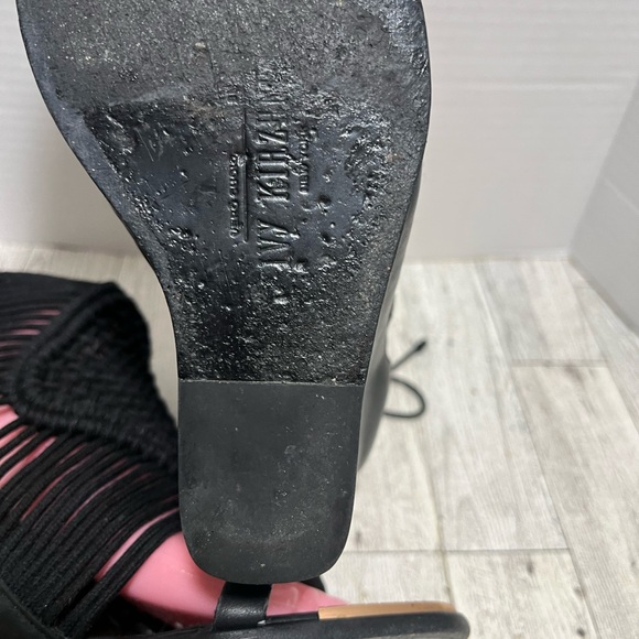 Ivy Kirzhner Mykonos Macrame Rope Sandals black wedge size 8 - Picture 13 of 15